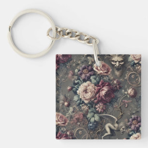 Seraph Hunting – Gothic Floral Design Key Ring