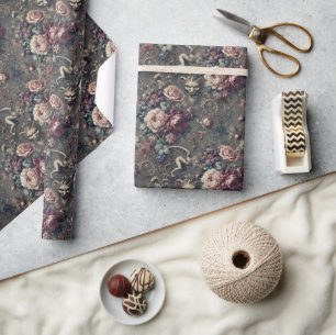 Seraph Hunting – Gothic Floral Design Wrapping Paper