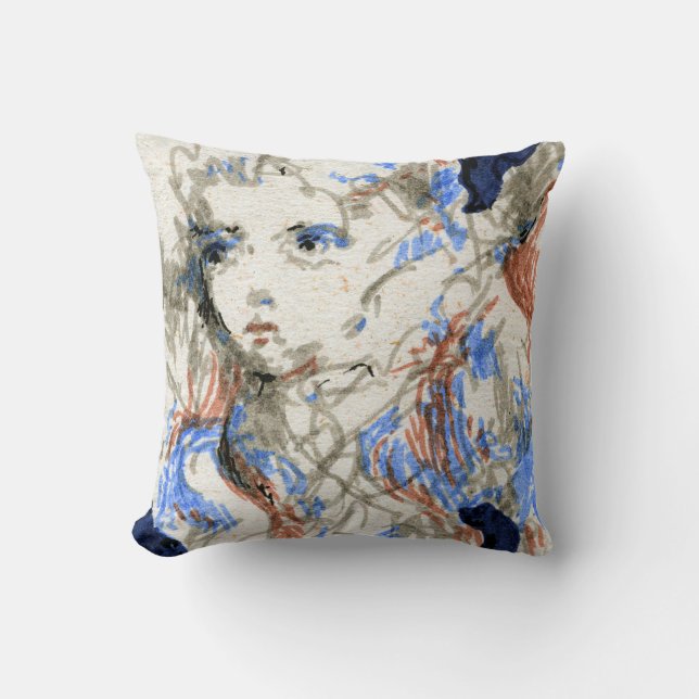 Seraph Ink Pen Drawing Cushion (Front)