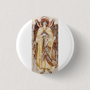 Seraphim Angel surround the Divine Throne 3 Cm Round Badge