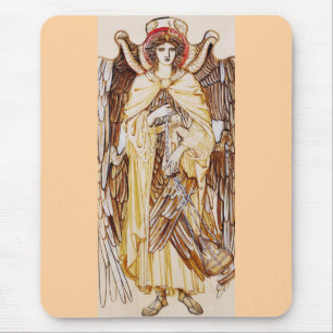 Seraphim Angel surround the Divine Throne Mouse Pad