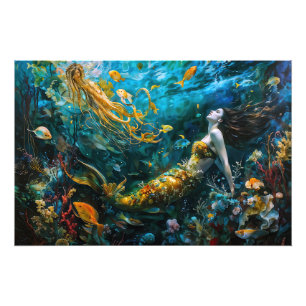 “Seraphina” – Beautiful Mystical Mermaid Photo Print