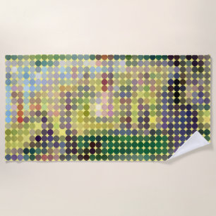 Seraut "La Grande Jatte" Pixeldot Beach Towel