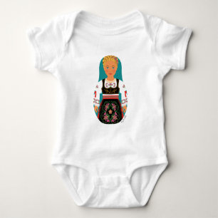 Serb Blonde Matryoshka Baby Bodysuit