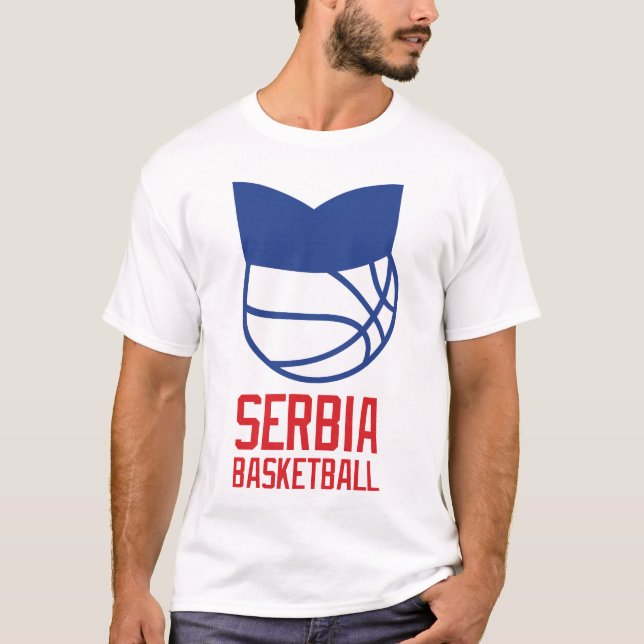 Serbia Basketball T-Shirt (Front)