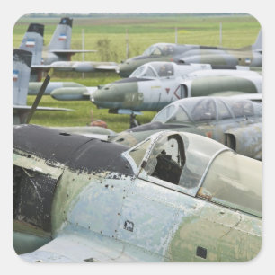 SERBIA, Belgrade. Yugoslav Aeronautical Museum Square Sticker