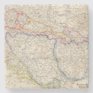 Serbia, Bosnia Stone Coaster