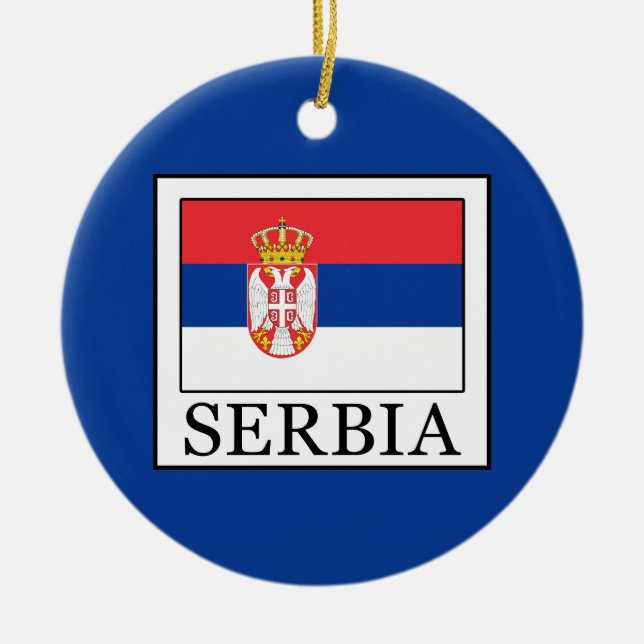 Serbia Ceramic Tree Decoration (Front)