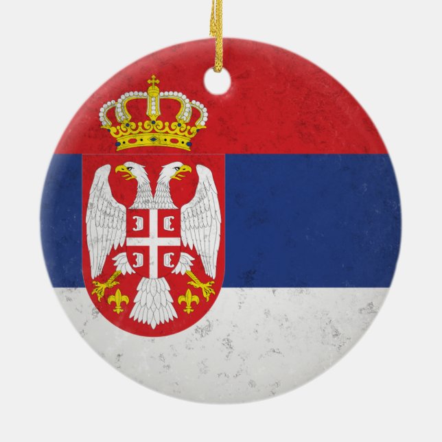 Serbia Ceramic Tree Decoration (Back)