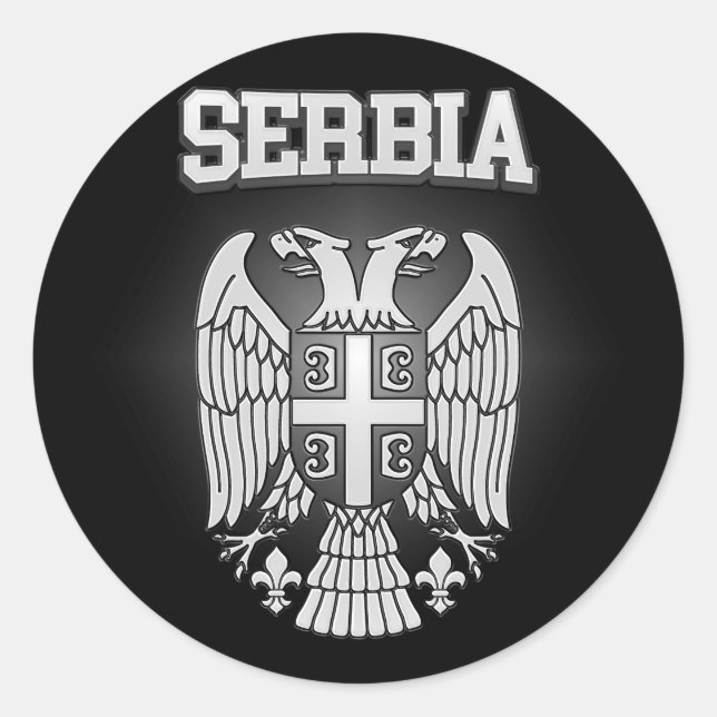 Serbia Coat of Arms Classic Round Sticker (Front)