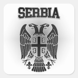Serbia Coat of Arms Square Sticker