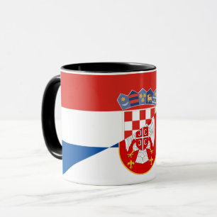 serbia croatia flag country half symbol mug