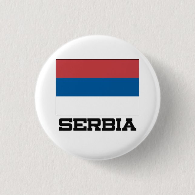 Serbia Flag 3 Cm Round Badge (Front)