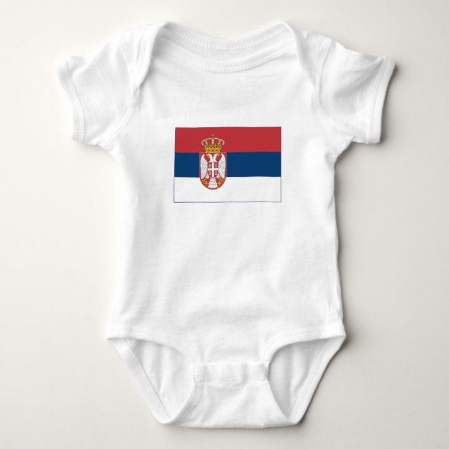 Serbia Flag Baby Bodysuit (Front)