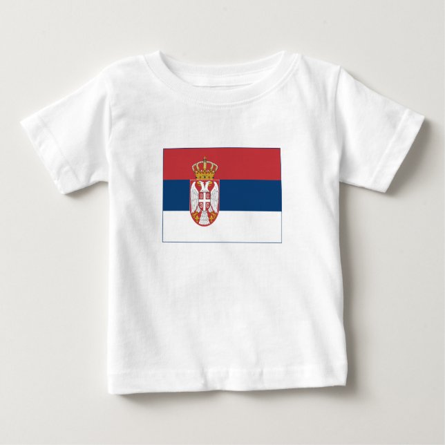Serbia Flag Baby T-Shirt (Front)
