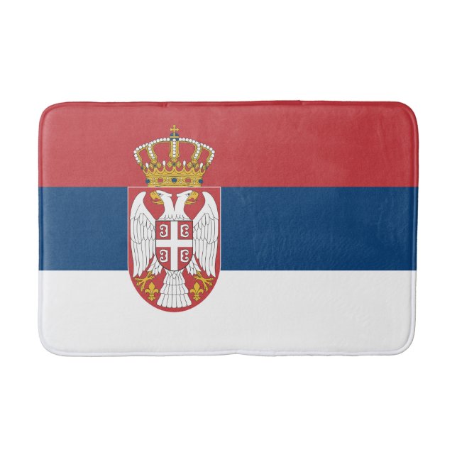 Serbia Flag Bath Mat (Front)