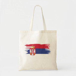 Serbia Flag Brush Art Tote Bag