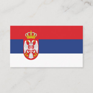 Serbia flag business card
