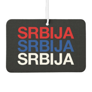 SERBIA Flag Car Air Freshener