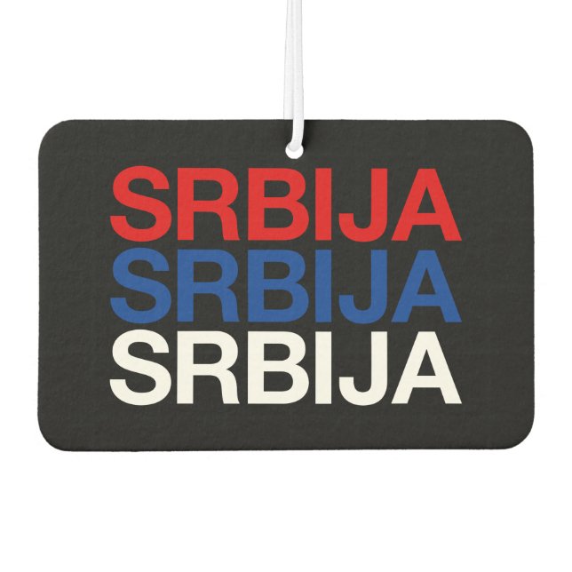 SERBIA Flag Car Air Freshener (Front)