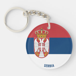 Serbia Flag Charming Patriotic Key Ring