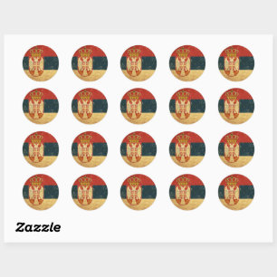 Serbia Flag Classic Round Sticker