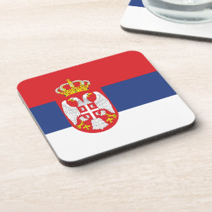 Serbia flag coaster