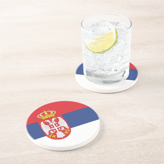 Serbia flag coaster (Side)