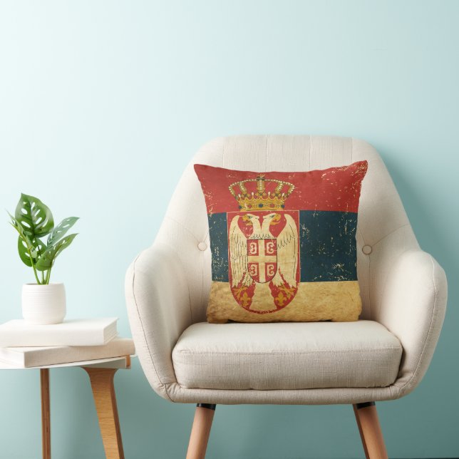 Serbia Flag Cushion (Chair)
