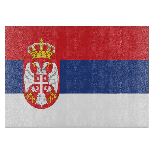 Serbia flag cutting board (Front)
