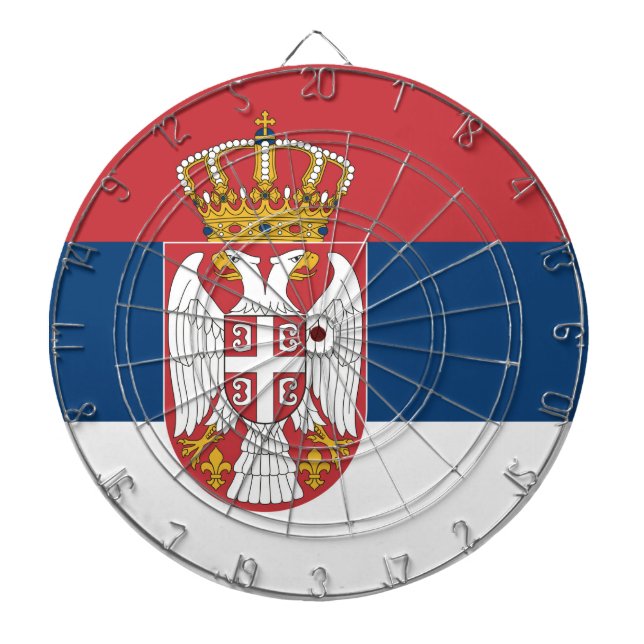 Serbia Flag Dartboard (Front)