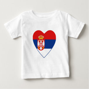 Serbia Flag Heart T-Shirt