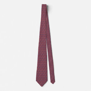 Serbia Flag Hearts Tie