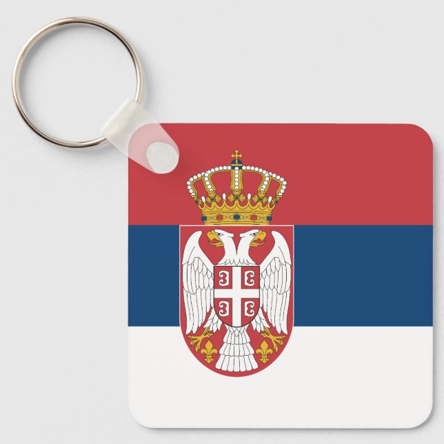 Serbia Flag Key Ring (Front)
