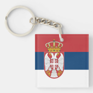 Serbia Flag Key Ring