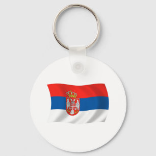 Serbia Flag Keychain