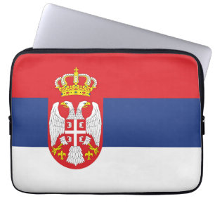 Serbia flag laptop sleeve
