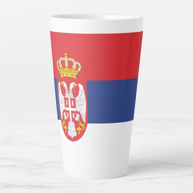Serbia flag latte mug (Front)