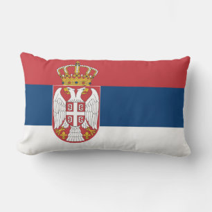 Serbia Flag Lumbar Cushion