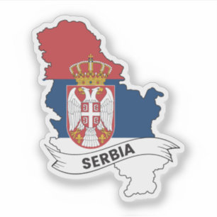 Serbia Flag Map