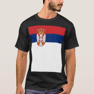 Serbia Flag Minimalist T-Shirt