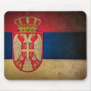serbia flag mouse pad