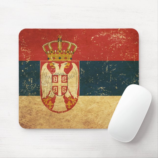Serbia Flag Mouse Pad (With Mouse)
