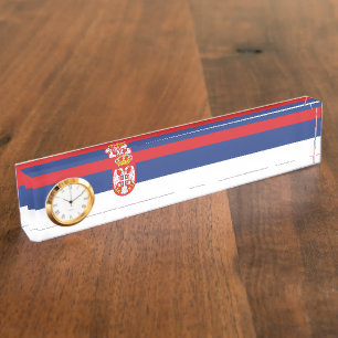 Serbia flag nameplate