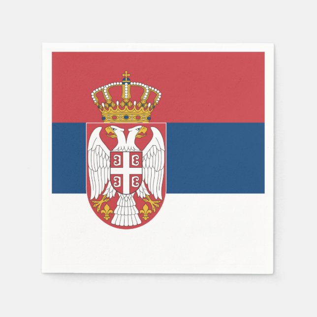 Serbia Flag Napkin (Front)