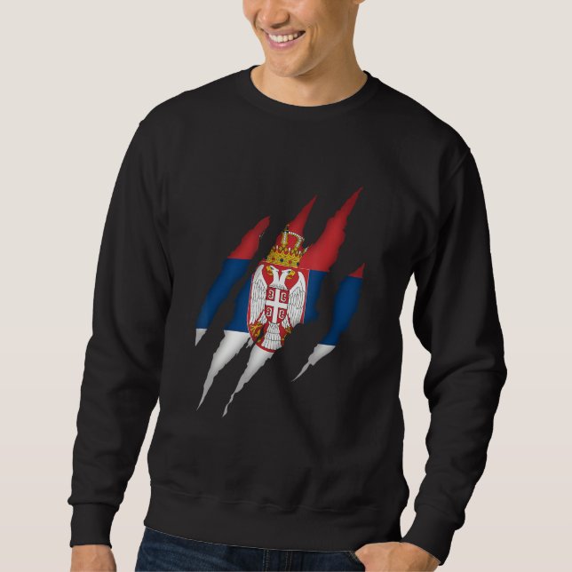 Serbia Flag of Serbia Serbia Flag Sweatshirt (Front)
