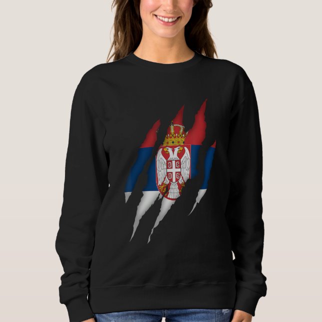 Serbia Flag of Serbia Serbia Flag Sweatshirt (Front)