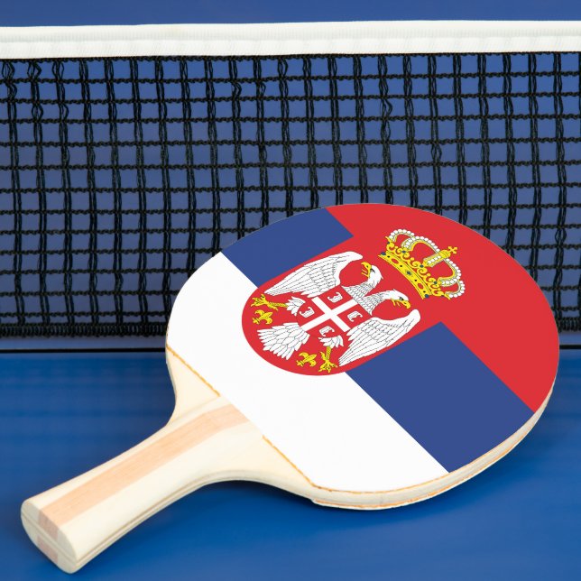 Serbia flag ping pong paddle (Insitu)
