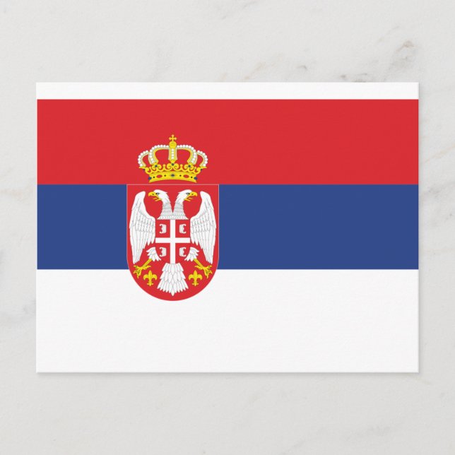 Serbia Flag Postcard (Front)