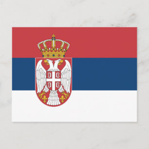 Serbia Flag Postcard